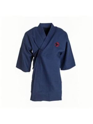 blue martial arts uniform gown